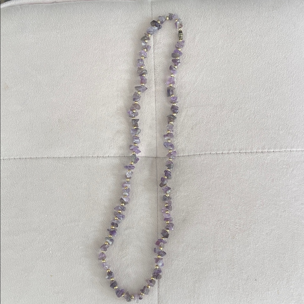 Elegant Purple Beaded Necklace